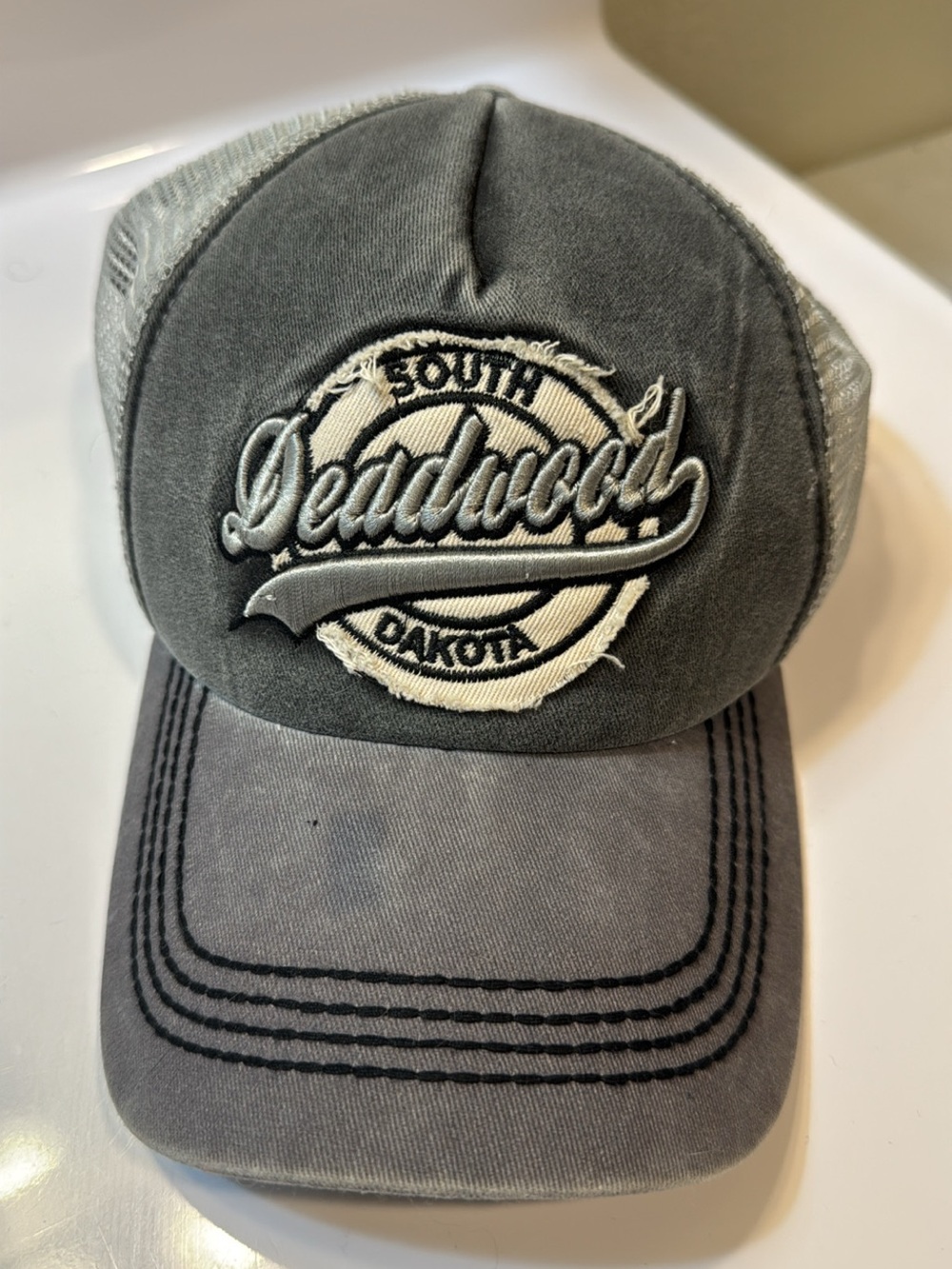 Deadwood South Dakota Gray Trucker Hat